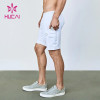 Factory Manufacturer Mens Running Shorts White Private Label Elastic Gymwear Supplier