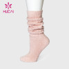 Custom Mens Unisex Super Soft Scrunches Knee-Socks Black Factory Manufacturer