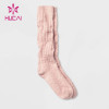 Custom Mens Unisex Super Soft Scrunches Knee-Socks Black Factory Manufacturer