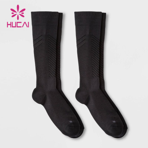 OEM Private Label Mens Scrunches Throwback Knee-Socks Athletic Heather Black Custom Manufacture