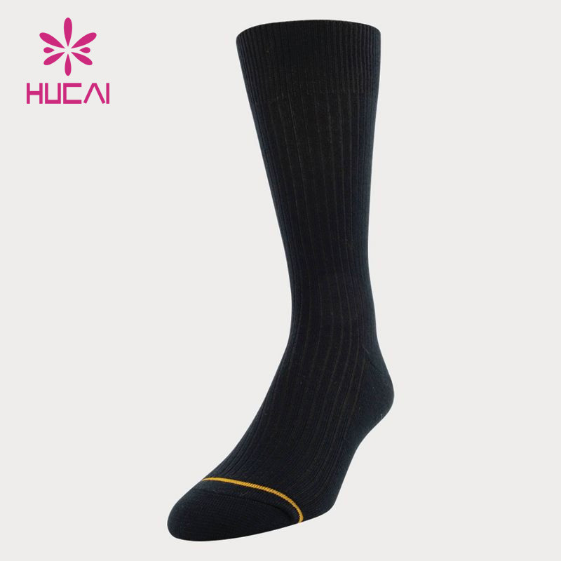 Custom Mens Unisex Super Soft Scrunches Knee-Socks Black Factory Manufacturer