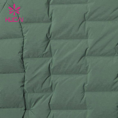 custom gym zipper down jacket warmth hand pocket men's down coat china clothes factory