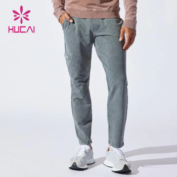 odm mens washed process unique design hit color gym sweatpants china clothes factory