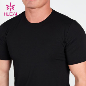ODM Custom Plain Gym Slim-Fit T Shirts Mens Short Sleeve Fitness Apparel Supplier