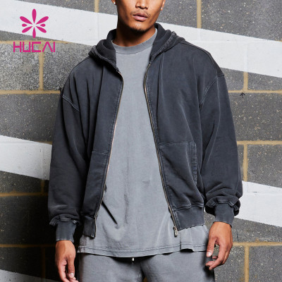 OEM Custom Private Label Washed Mens Jacket Full Zipper Coat Factory Manufacturer