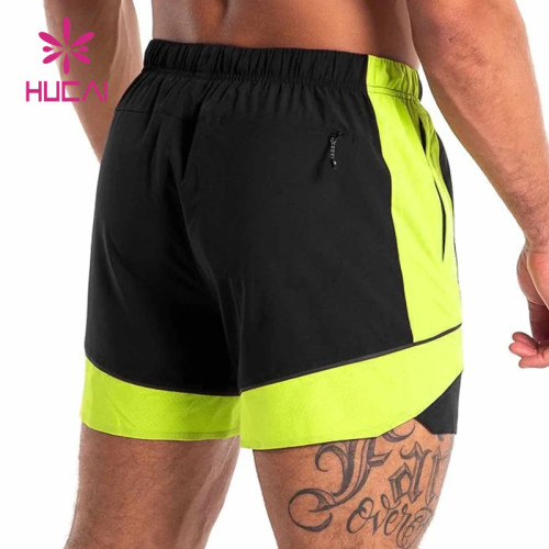 Custom Gym Shorts Sporty Multi Colors Mens Invisible Zippers Sportswear Supplier