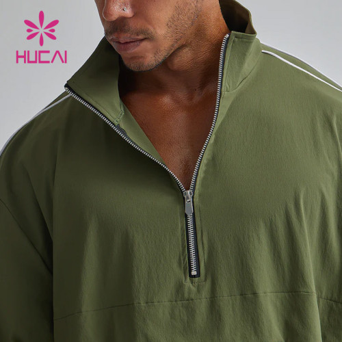 Activewear|Custom Half Zipper Sweatshirts|Running Mens Long Sleeves|Gymwear Supplier
