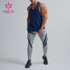 OEM ODM|Men Gym Tank Top|Hot Sale Activewear|Blue Color Vest|Activewear Supplier
