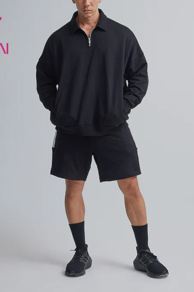 oem odm|new fitness clothing|activewear for men|hoodie half zipper manufacturing
