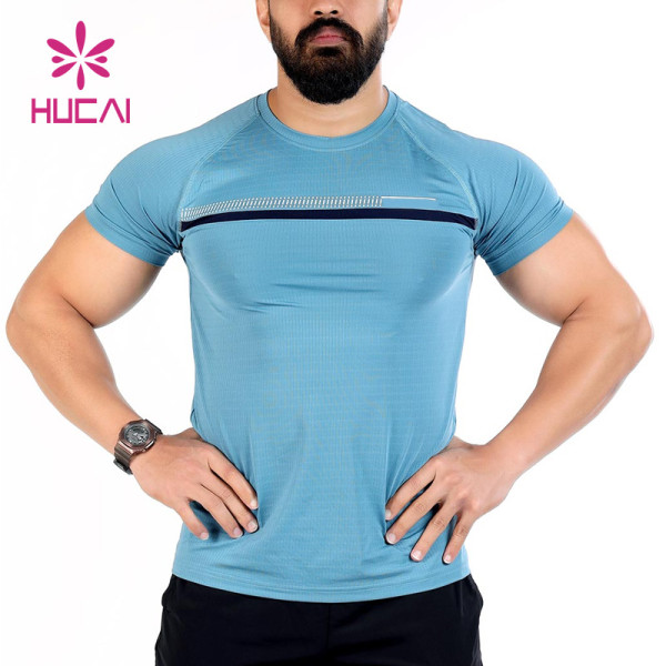 ODM Custom Running T Shirts Mens Heat Transfer Fitness Apparel Suppliers
