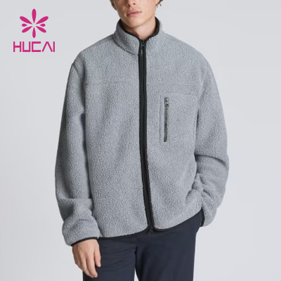 OEM Gym Warm Jacket Men Sports Berber Fleece Hoodies ChinaYoga Clothing