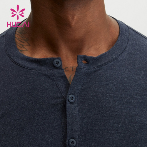 Private Label Custom T Shirts Button Design Mens Spotswear China