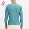Custom Plain Blue T Shirts Mens Stretch Long Sleeves Tights New Gym Gear Supplier