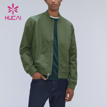 Custom Mens Gym Jacket China Green Color Factory Manufacturer