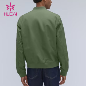 Custom Mens Gym Jacket China Green Color Factory Manufacturer