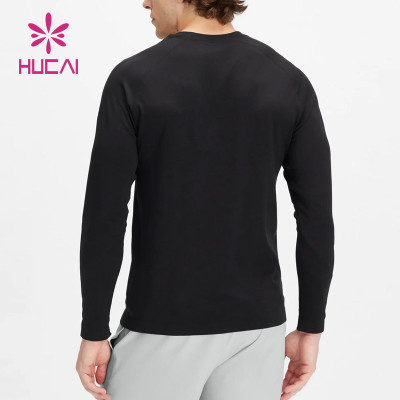 ODM Custom T Shirts Mens Stretch Long Sleeves Printing New Running Wear Supplier