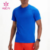 Custom Mens Blue 100% Cotton T Shirts Personalized Workout Wear Supplier