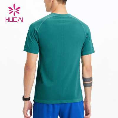 Custom Mens Cotton Mix Spandex T Shirts Athletic Wear Hucai Sportswear