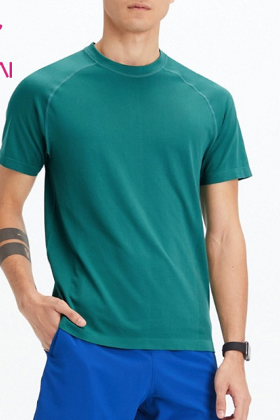 Custom Mens Cotton Mix Spandex T Shirts Athletic Wear Hucai Sportswear