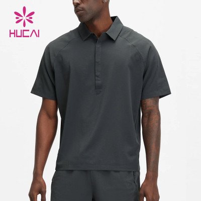 Private Label Mens Polo Shirts Athletic Wear Anti-bacterial Fabrics Gymwear