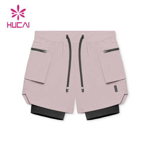 Custom Logo Private Label Gym Sports Mens Running Shorts Factory Supplier