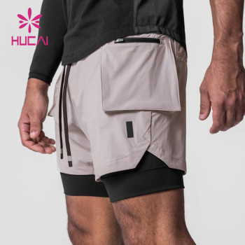 Custom Logo Private Label Gym Sports Mens Running Shorts Factory Supplier