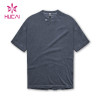 Custom Mens Cotton Mix Spandex T Shirts Athletic Wear Hucai Sportswear Manufacturer China