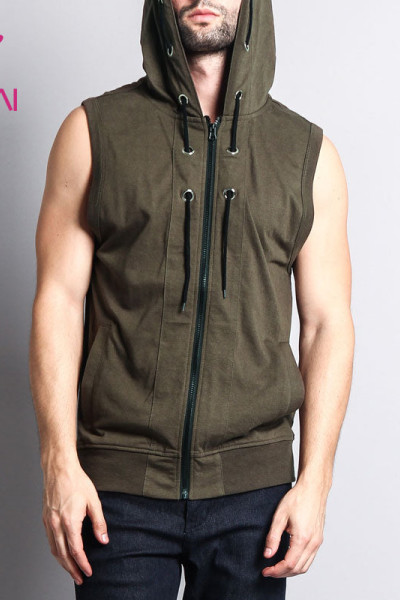 Oem High Quality Sleeveless Vest Coat Mens Warm Gym Coat Custom Workout Clothes