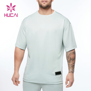 ODM Private Label Gym Fashion Mint Green Oversize T Shirts Mens Wear Suppliers