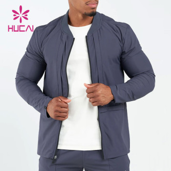 Custom Color Sportswear Mens Gym Sports Jacket Full Zipper China Manufacturer