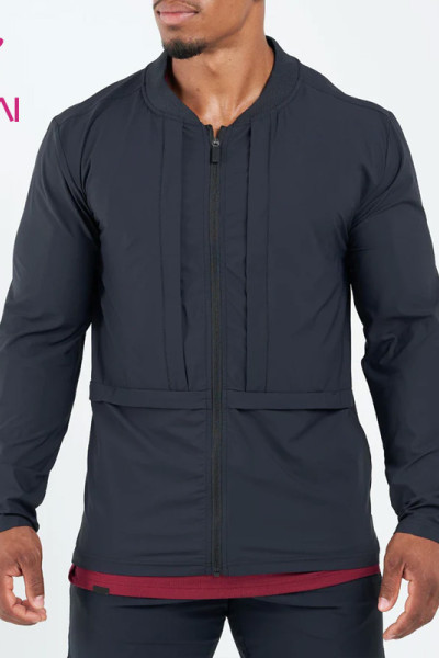Custom Color Sportswear Mens Gym Sports Jacket Zipper Pocket China Supplier