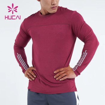 ODM Custom Logo Men Long Sleeve Shirt Dry Fit Appeal Sportswear Factory