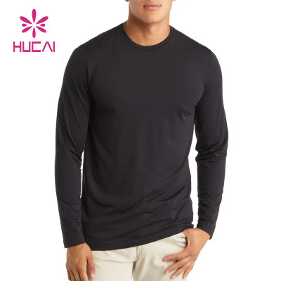 ODM Comfortable Men Long Sleeve Shirt Dry Fit Appeal Sportswear Factory