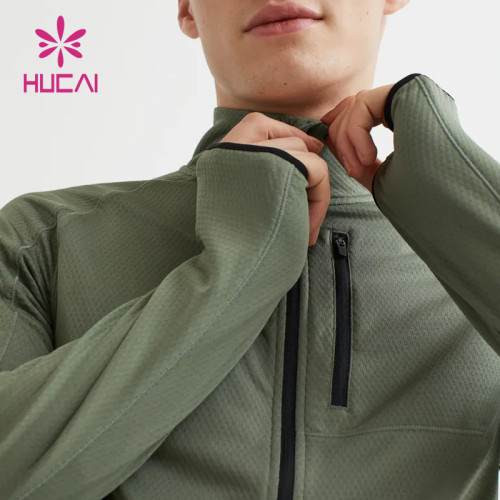 Custom Color Mens Gym Sports Jacket Breathable Full Zipper China Manufacturer