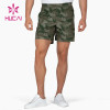 OEM Mens 2 in1 Double Layers Elastic Camouflage Shorts Manufacturer