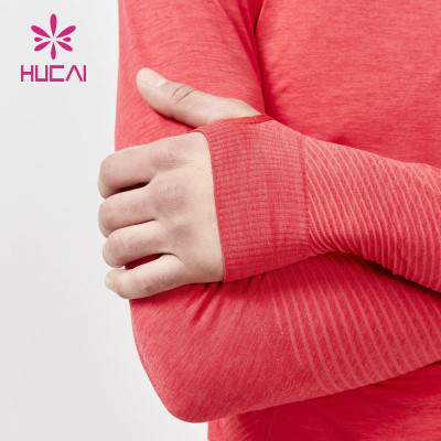 Custom Mens Long Sleeves Thumb Hole T Shirts Golf Sweatshirts Running Tights