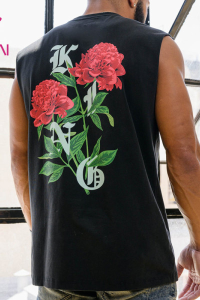 OEM Custom Mens Silk Screen Tank Top Sleeveless Gymwear China Supplier