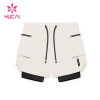 OEM Mens Shorts 2 In 1 Private Label Color Contrast  Gymwear Factory China