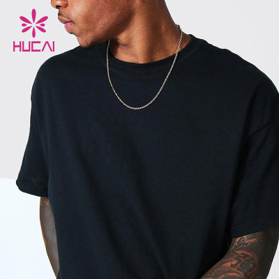 Custom T Shirts Breathable Cotton Heat Painting Logo Workout Tees Manufacturer