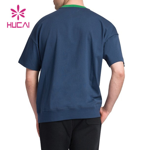 Private Label Mens T Shirts Soft Fabric High Low Design Gymwear Manufacturer