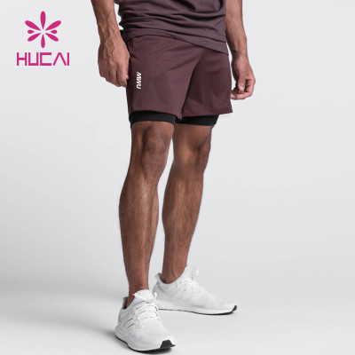 Custom 2 In 1 Inner Shorts Stretch High Quality Sportswear For Men Manufacturer
