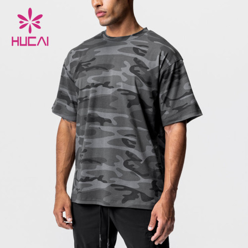 Custom Mens Camouflage Shorts Sleeve Digital Printing T Shirts Supplier