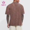 Custom Logo Mens Washed Tees Sporty Shorts Sleeve Low MOQ Shirts Supplier