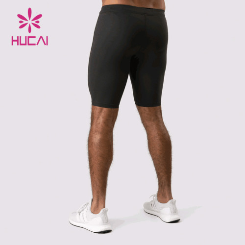 oem men high impact sports leggings biker shorts activewear running pants custom fitness clothing manufacturer