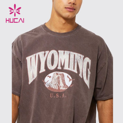 Custom Mens Street Wear Washed Process T-shirt Private label Activewear Manufacturers