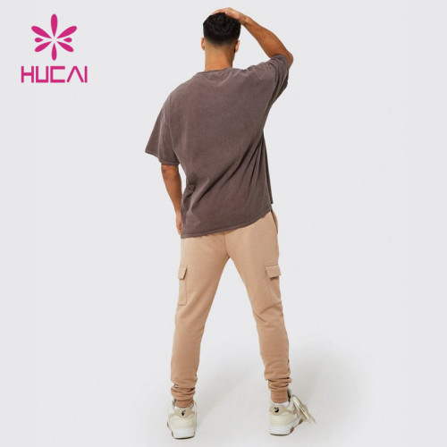 Custom Mens Street Wear Washed Process T-shirt Private label Activewear Manufacturers