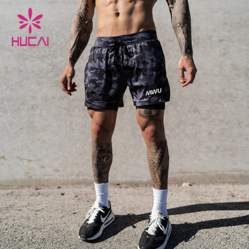 Custom Manufacture Camoulage Shorts With Phone Pockets Private Label Activewear Supplier