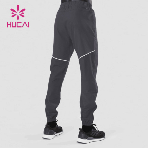 HUCAI Special Design Gym Wear with Zippers Men Woven Joggers Sportswear Manufacturing Companies