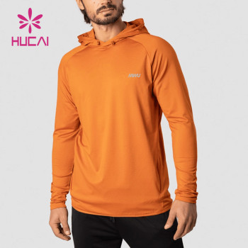 HUCAI Customized High Quality Soft Cotton Men Hoodie Activewear Factory