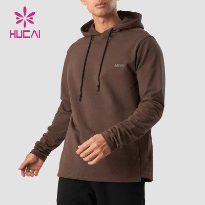 HUCAI Private Label Custom Logo Mens Sports Hoodies Private Label Activewear